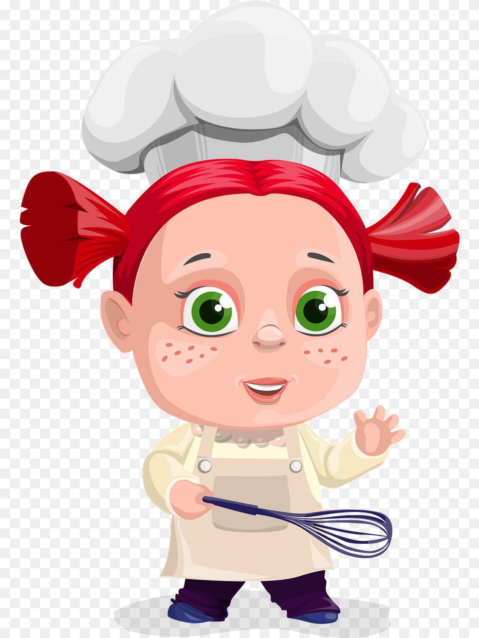 Chef Male Cartoon Character With Freckles, Baby, Cutlery, Person, Face Free Png Download