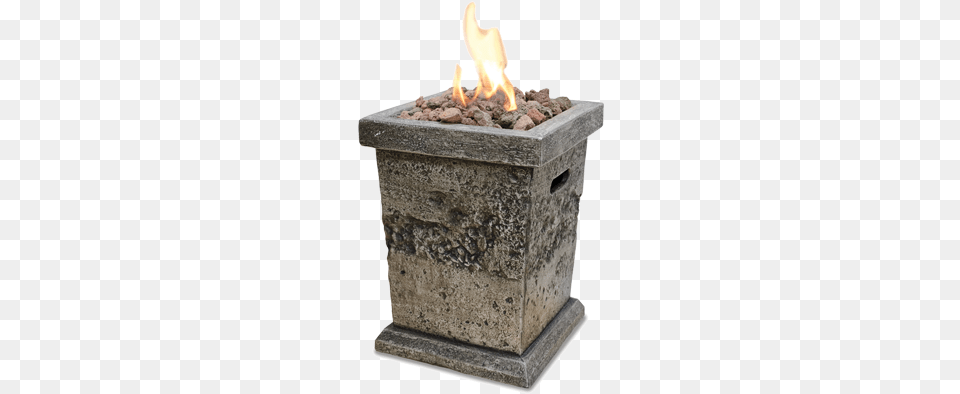 Chef Master Fire Pit Outdoor Lp Gas Outdoor Fire Column Small Blue, Fireplace, Indoors, Mailbox, Flame Free Png