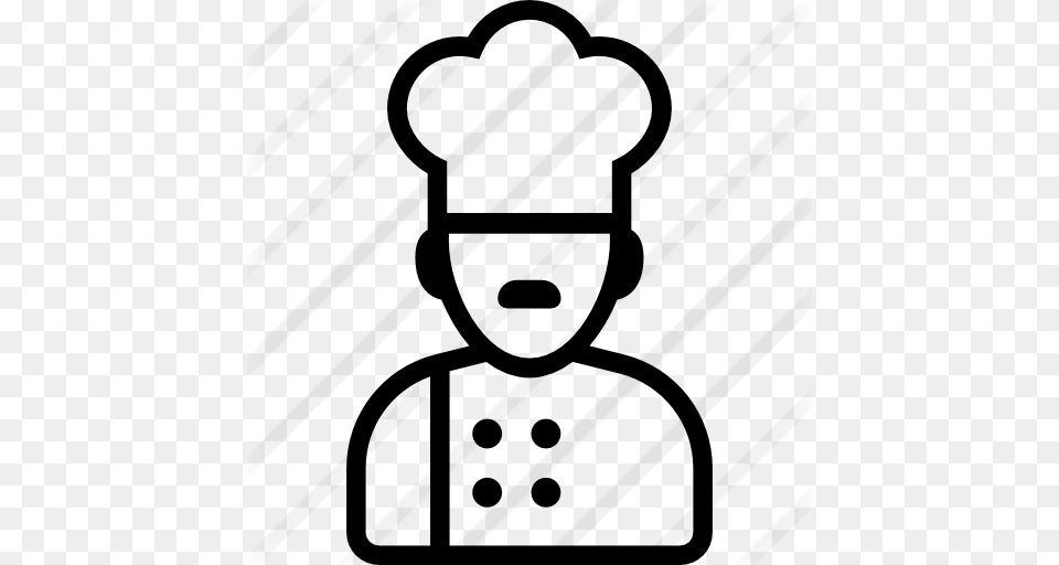 Chef Outline, Gray Free Png