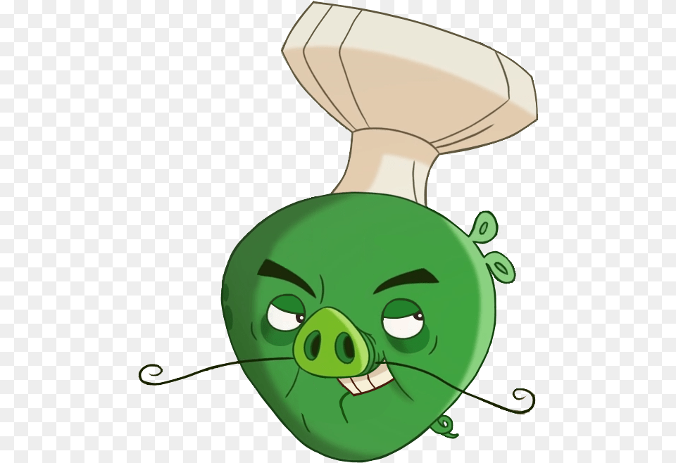 Chef Pig Toonspng Angry Birds Pigs Angry Birds Chef Pig, Cutlery, Spoon, Green, Food Free Png