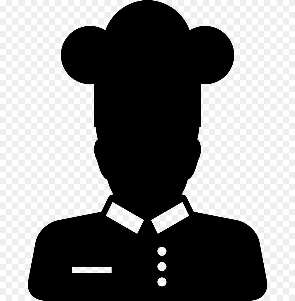 Chef Restaurant Worker Icon, Silhouette, Stencil, Accessories, Formal Wear Free Png