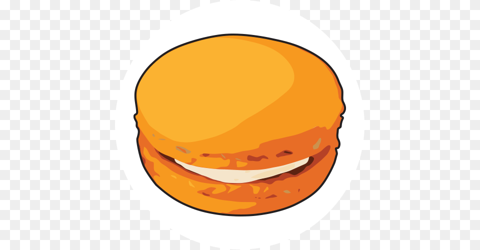 Chef Rubber Orange Macaron Color, Bread, Food, Burger Free Transparent Png