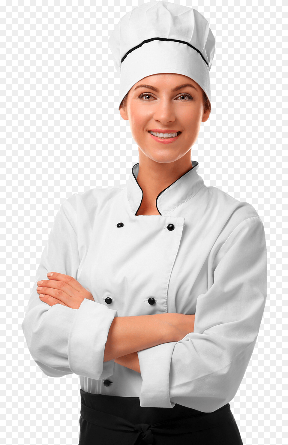 Chef S Uniform French Cuisine Woman Restaurant Chef, Adult, Person, Female, Clothing Free Transparent Png