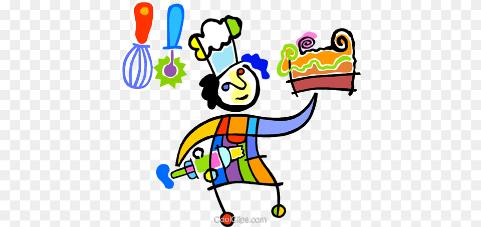 Chef With A Cake Royalty Vector Clip Art Illustration, Graphics, Baby, Person, Face Free Png Download