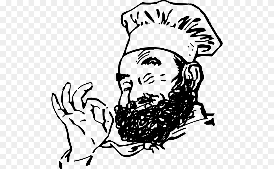 Chef With Beard Clip Art At Vector Clip Art Chef Beard, Stencil, Baby, Drawing, Person Free Png