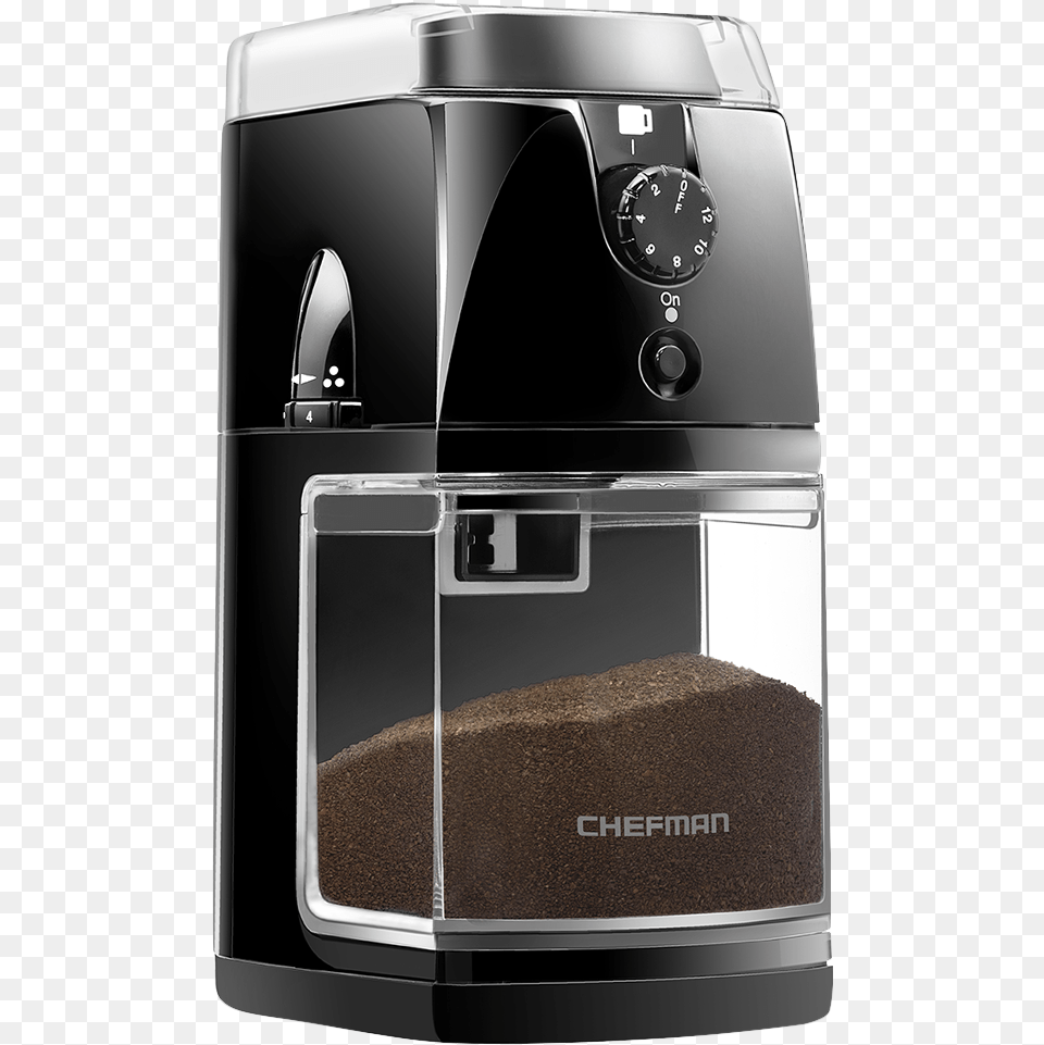 Chefman Electric Burr Coffee Grinder For Beans Herbs Coffee Grinders, Device, Appliance, Electrical Device, Cup Png Image