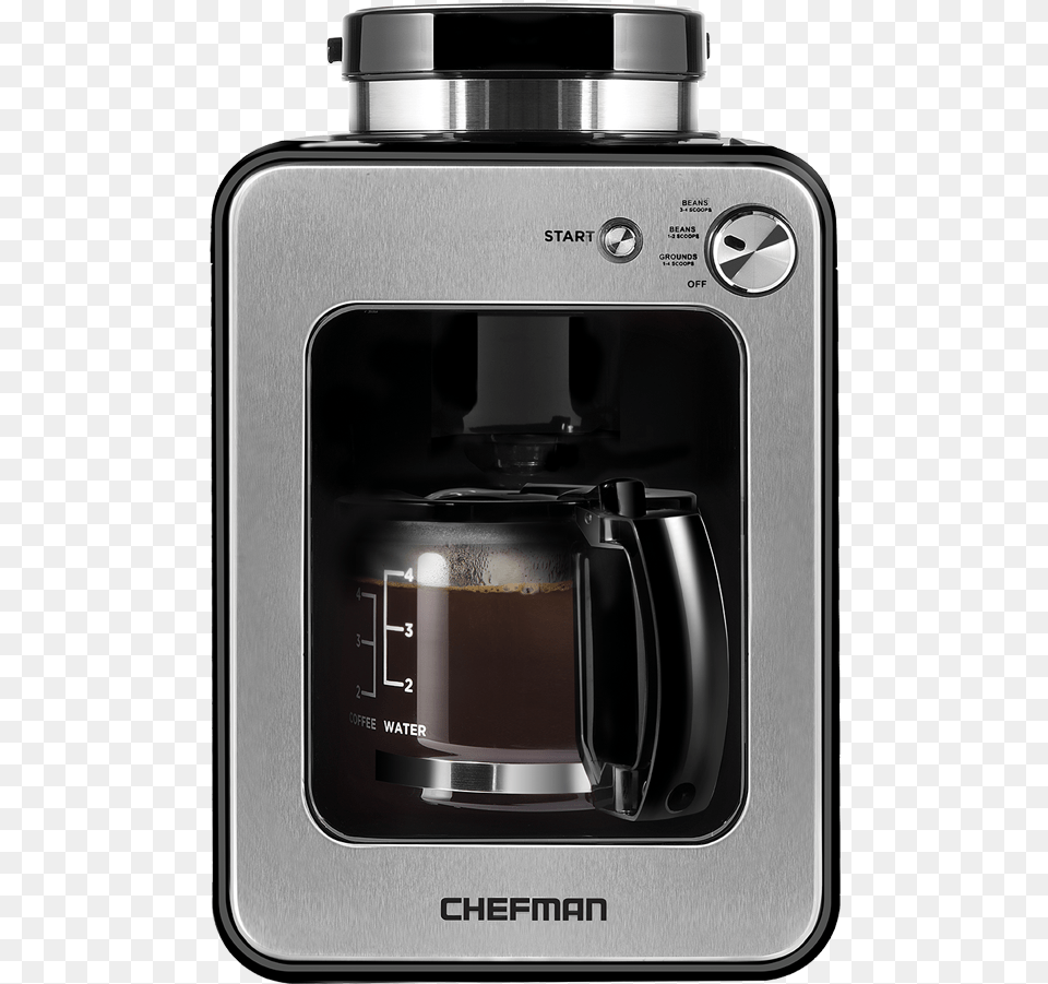 Chefman Grind And Brew Coffee Maker Grinder Chefman Grind And Brew Coffee Maker, Cup, Beverage, Coffee Cup, Device Free Png