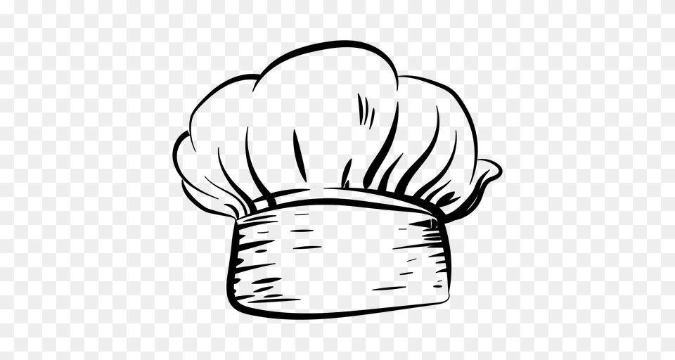 Chefs Toque Blanche Hand Drawn, Gray Png Image