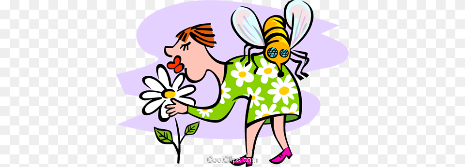 Cheirar As Flores Livre De Direitos Vetores Clip Art, Plant, Daisy, Flower, Baby Png Image