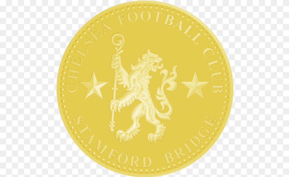 Chelsea Chelsea Football Club Old Crest National Tokens Circle, Gold, Coin, Money Free Png