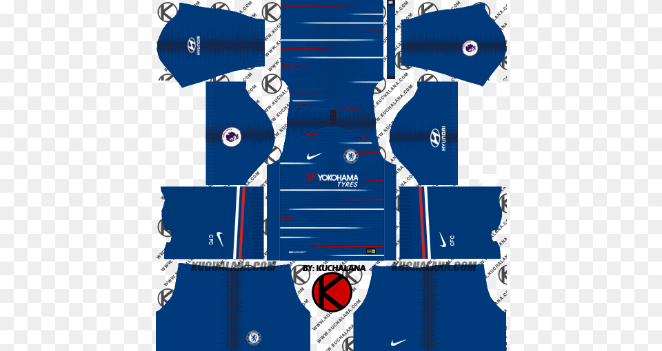 Chelsea Fc Kit Dream League Soccer 2018 Kit Barcelona, Clothing, Lifejacket, Shirt, Vest Free Transparent Png