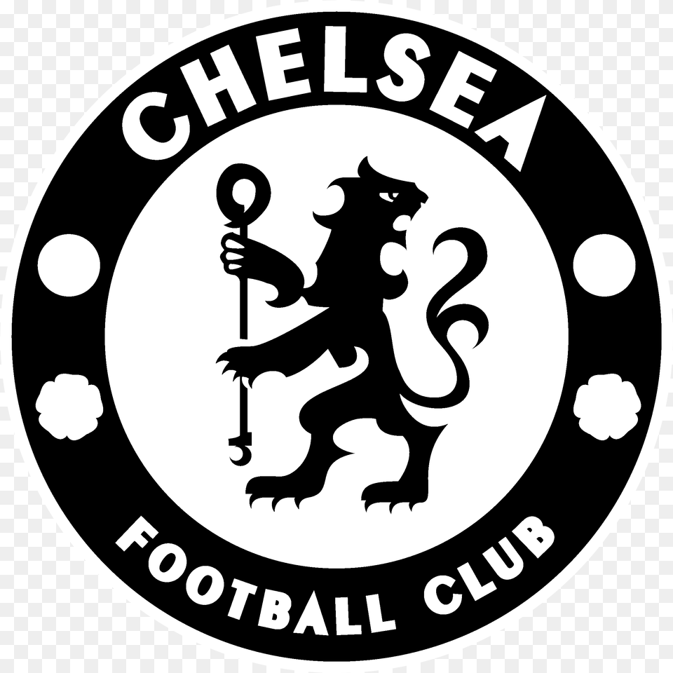 Chelsea Fc Logo Svg Chelsea Logo Black And White, Emblem, Symbol, Person Free Png Download