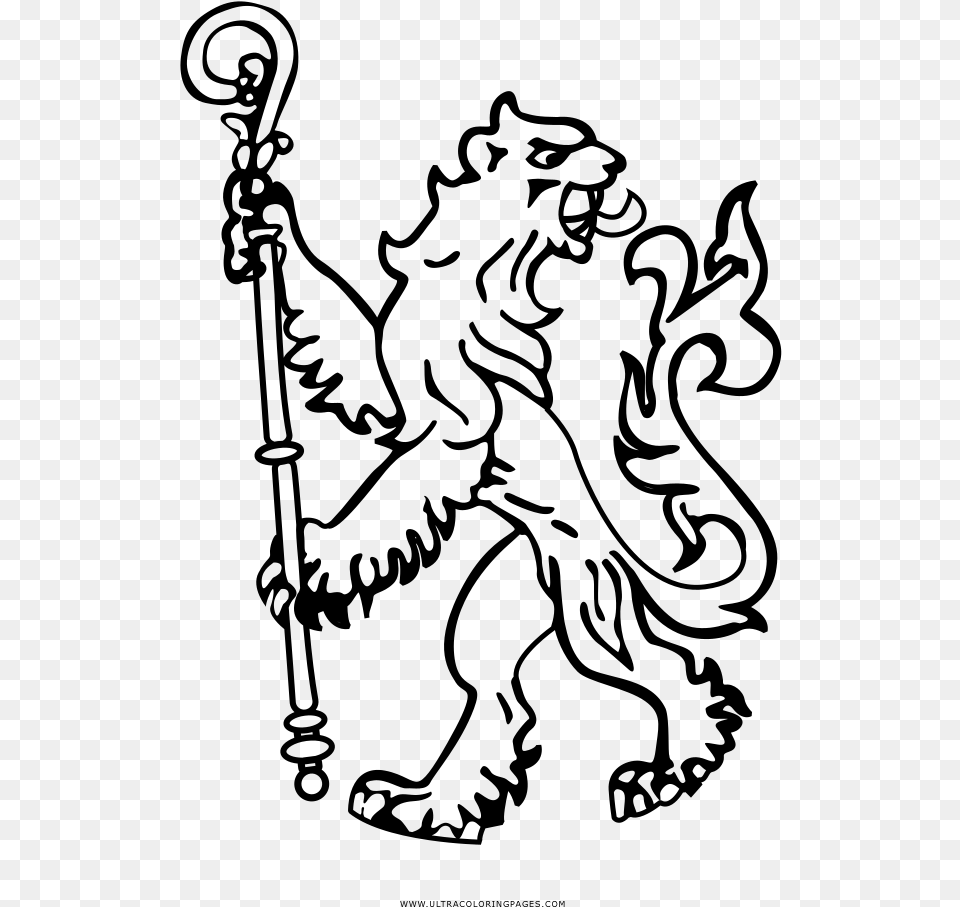 Chelsea Lion Coloring Page, Gray Free Png Download