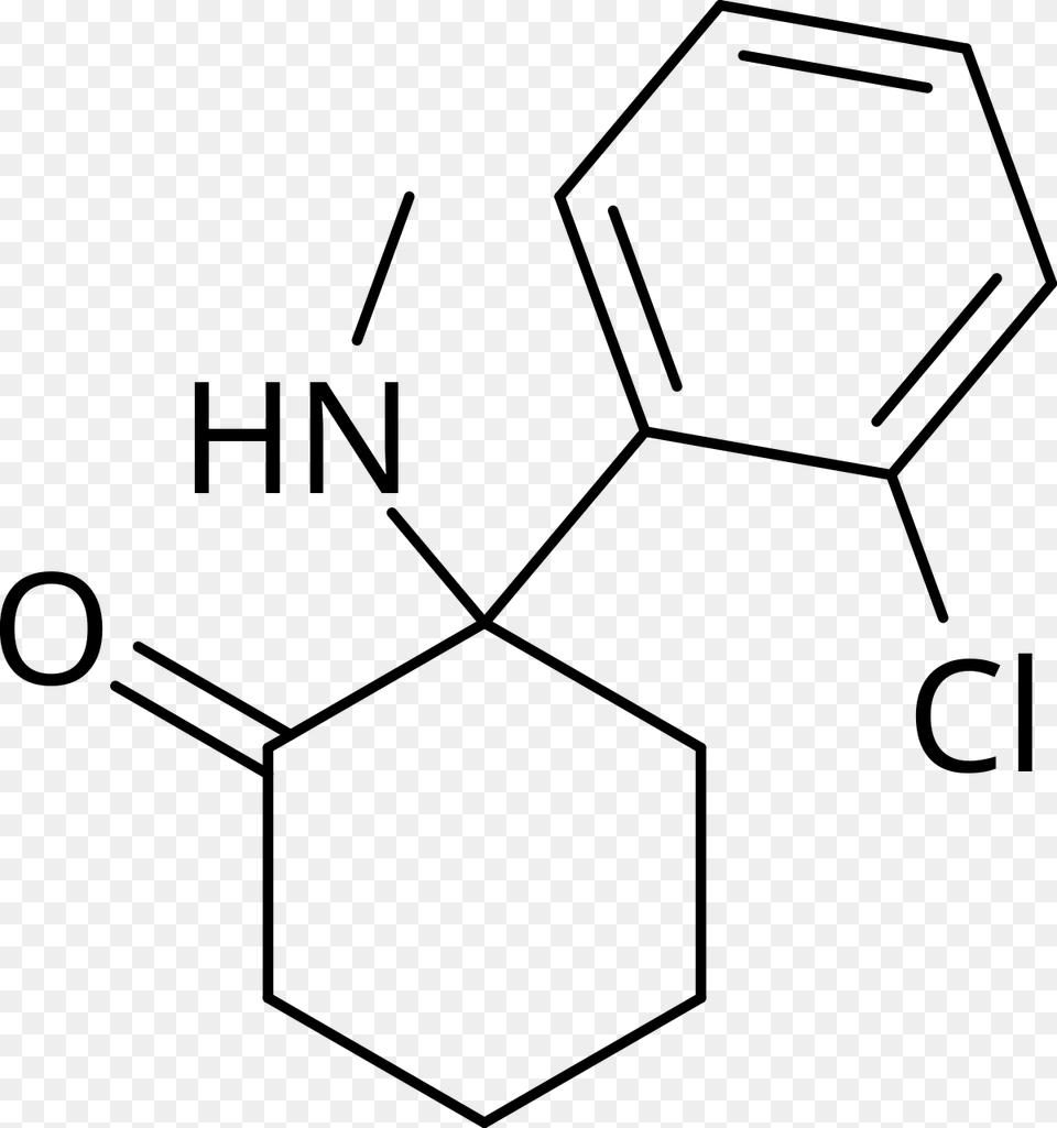 Chemical Compound Of Ketamine, Gray Png Image