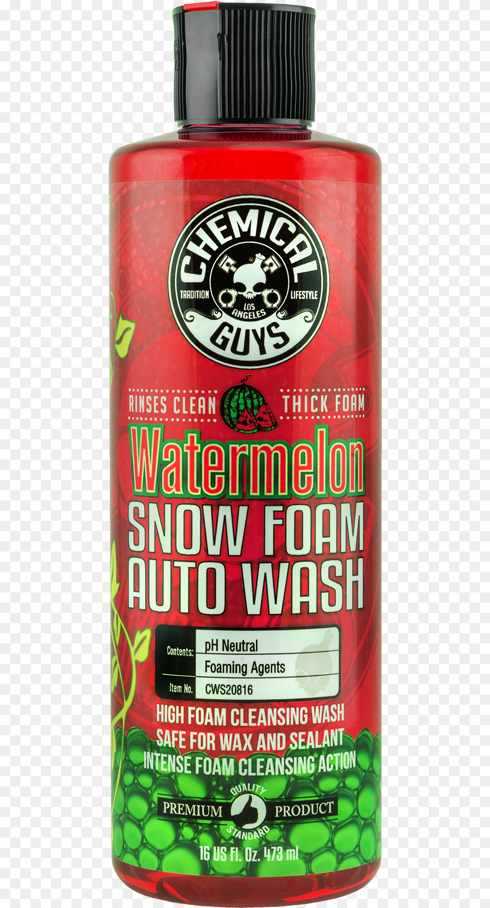 Chemical Guys Watermelon Snow Foam, Bottle, Cosmetics, Perfume Png Image