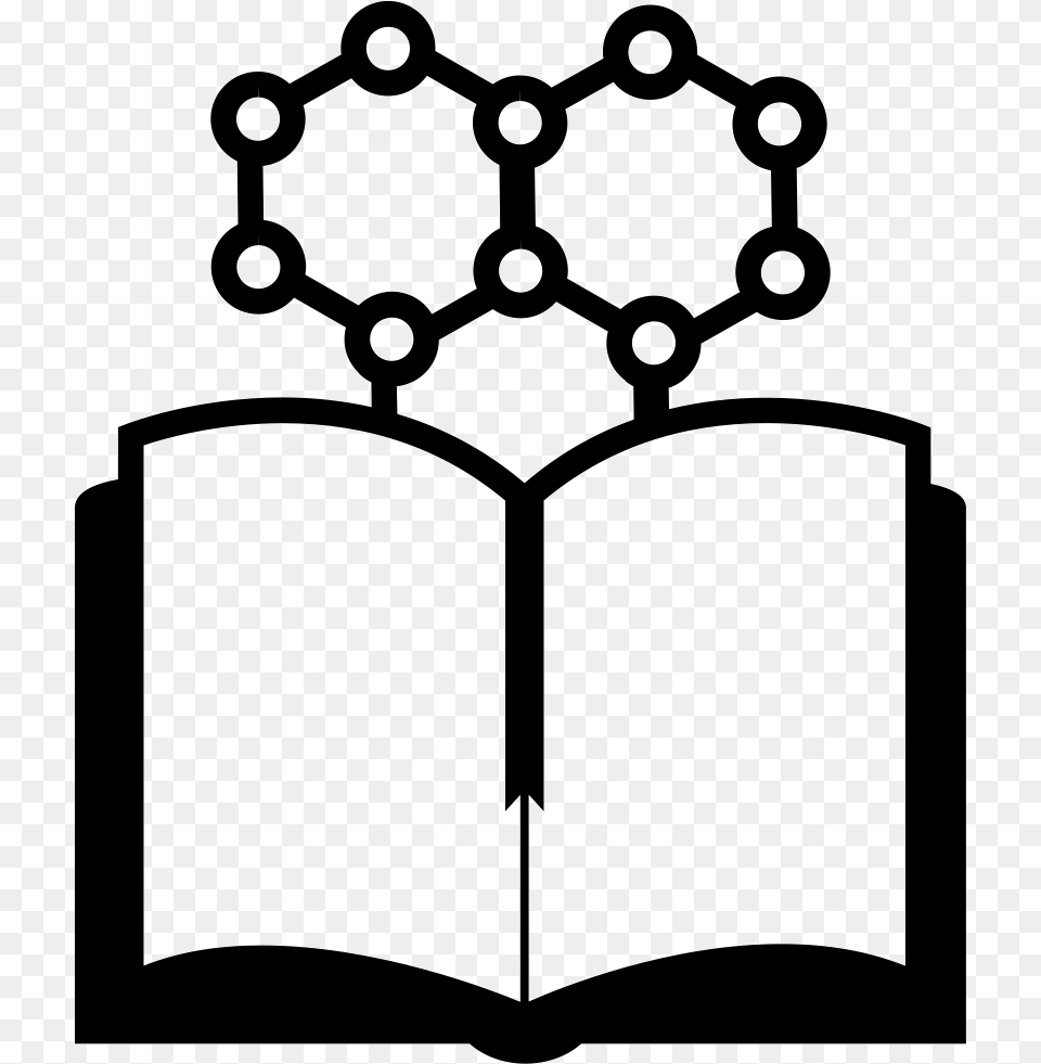 Chemistry Book Opened With Hexagonal Signs Comments Graphene Icon, Publication, Device, Grass, Lawn Png Image