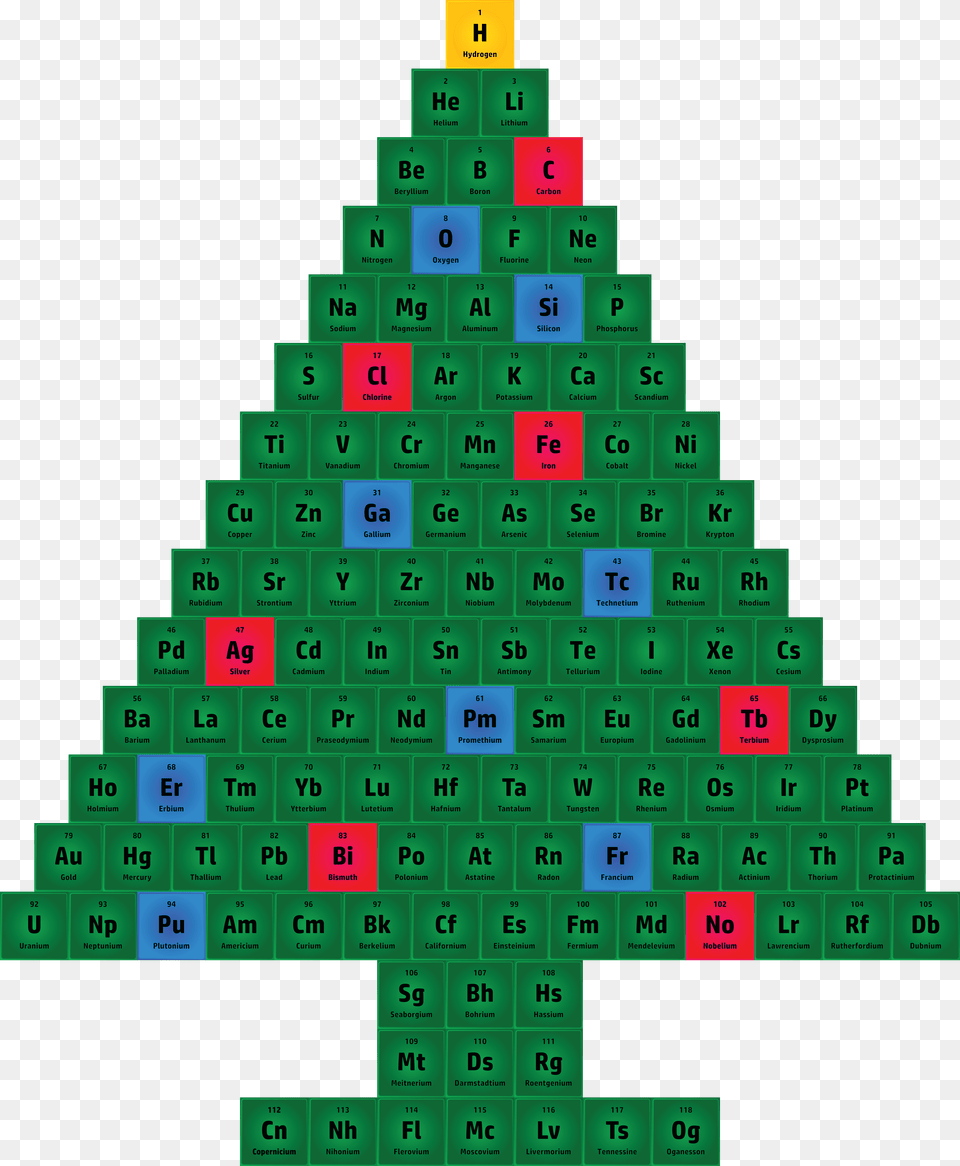 Chemistry Christmas Tree, Green, Christmas Decorations, Festival Png Image