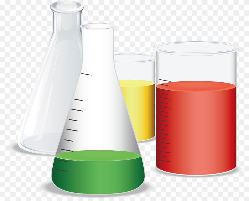 Chemistry Test Tubes And Beakers, Cup, Beverage, Milk, Jar Free Png Download