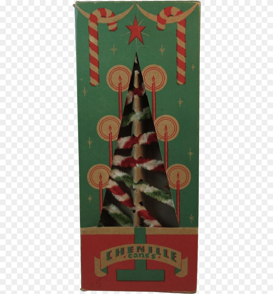 Chenille Candy Canes In Original Box Vintage Christmas Christmas Ornament, Clothing, Hat Png Image