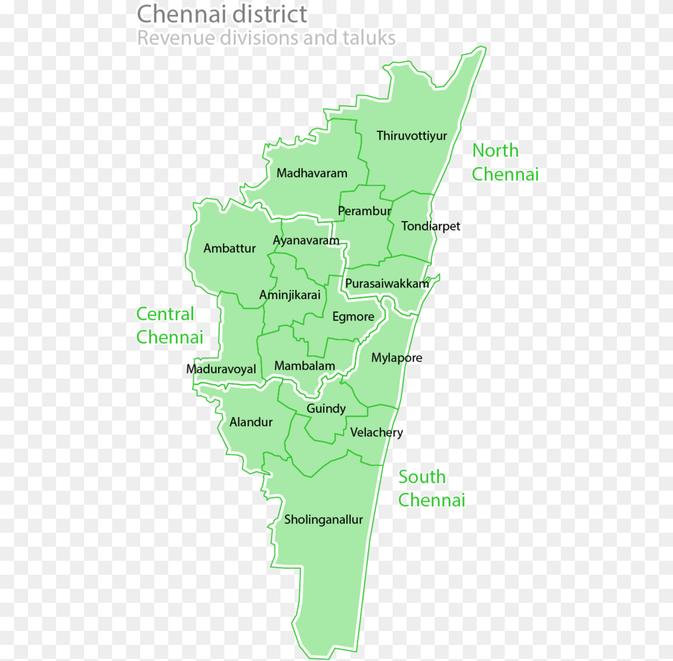 Chennai District Taluk Map, Atlas, Vegetation, Tree, Rainforest Png