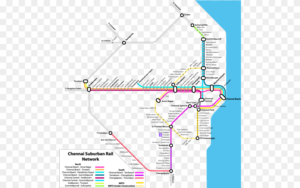Chennai Metro Rail Map Chennai Electric Train Route, Chart, Diagram, Plan, Plot Free Png Download