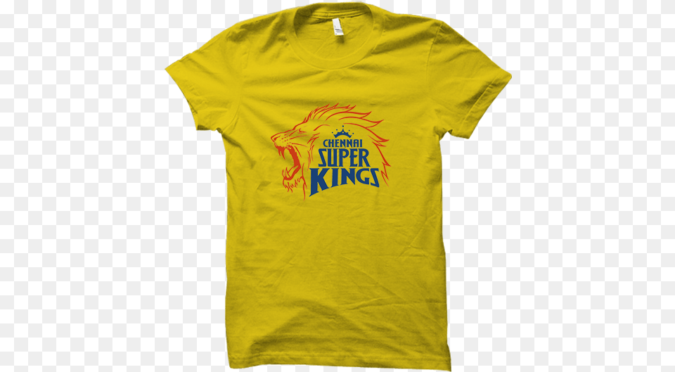 Chennai Super Kings Half Sleeve Yellow California Surf T Shirt, Clothing, T-shirt Free Transparent Png