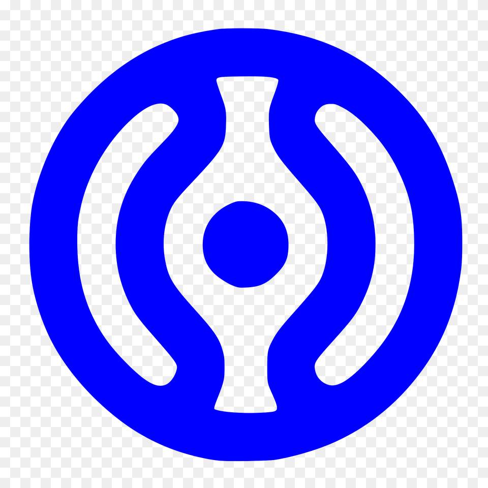 Cheondoism Symbol Blue Clipart, Logo, Person Png Image
