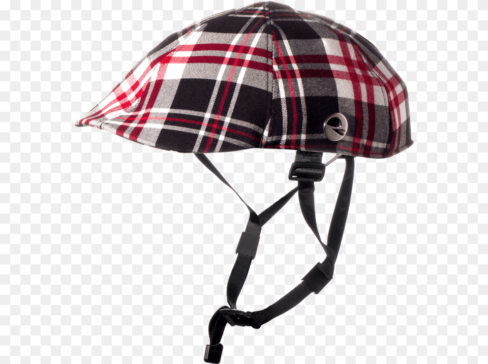 Chequered Duckbill Helmet Foldable By Closca Casco Bici Elegante, Clothing, Hat, Tartan, Hardhat Png Image