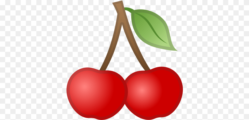 Cherries Icon Noto Emoji Food Drink Iconset Google Cherry Emoji, Fruit, Plant, Produce, Ketchup Free Png