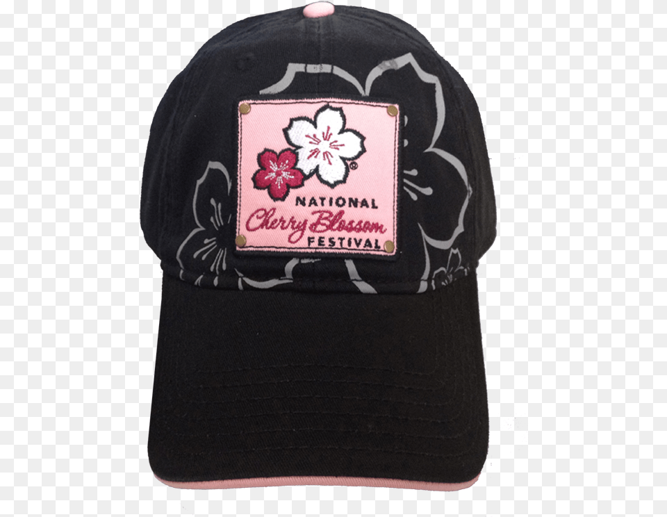 Cherry Black Patch Hat New National Cherry Blossom Festival, Baseball Cap, Cap, Clothing, Accessories Free Png