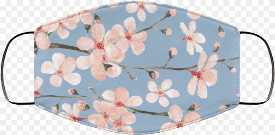 Cherry Blossom Blush Pink Watercolor Cloth Face Mask, Accessories, Flower, Plant Free Png