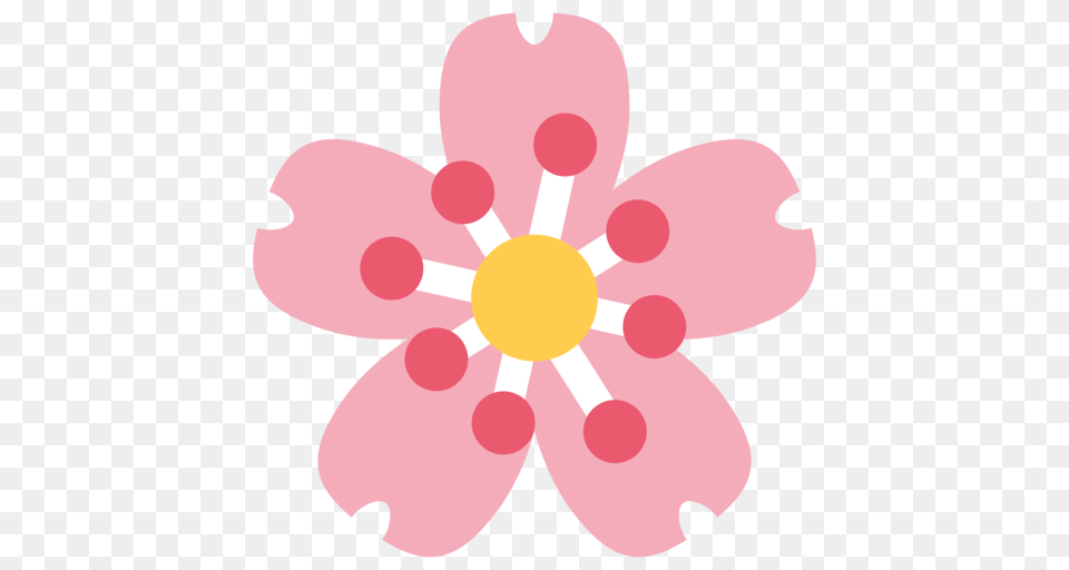 Cherry Blossom Emoji, Anemone, Anther, Flower, Petal Free Transparent Png