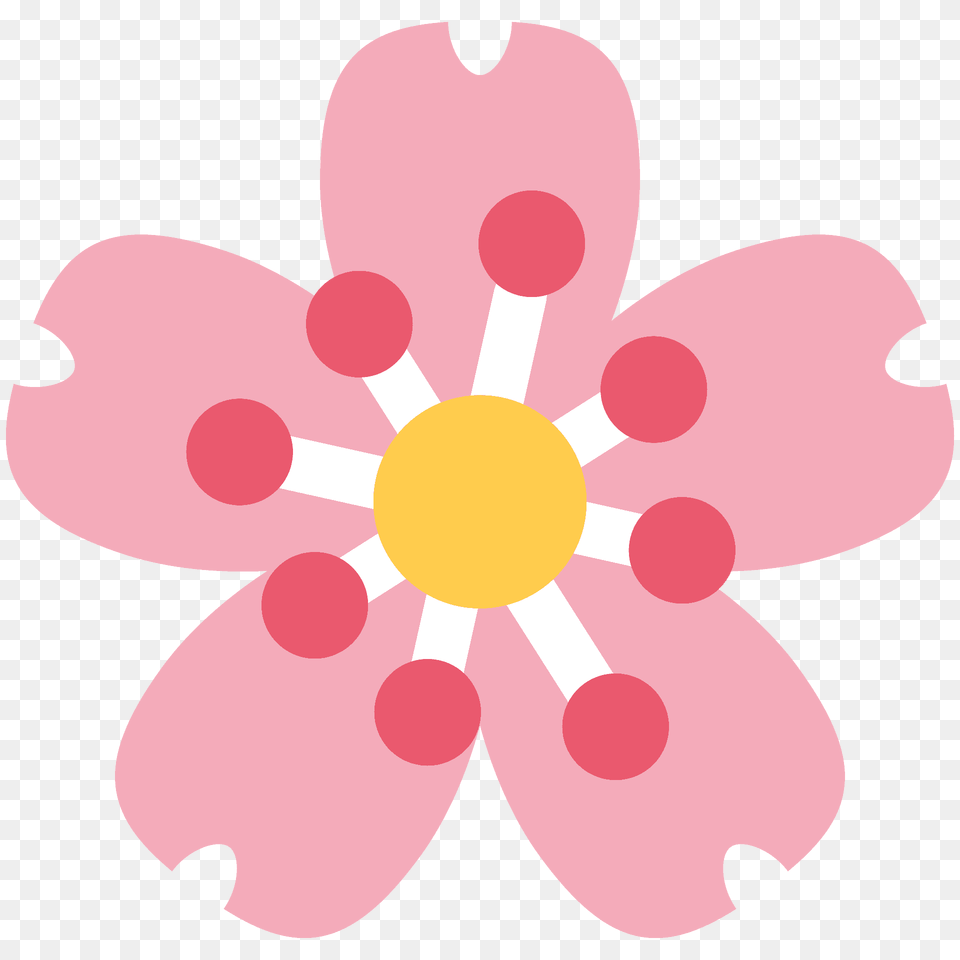 Cherry Blossom Emoji Clipart, Anemone, Anther, Flower, Petal Free Png