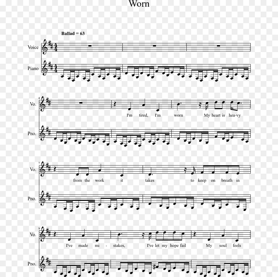 Cherry Blossom Ending Sheet Music, Gray Free Transparent Png