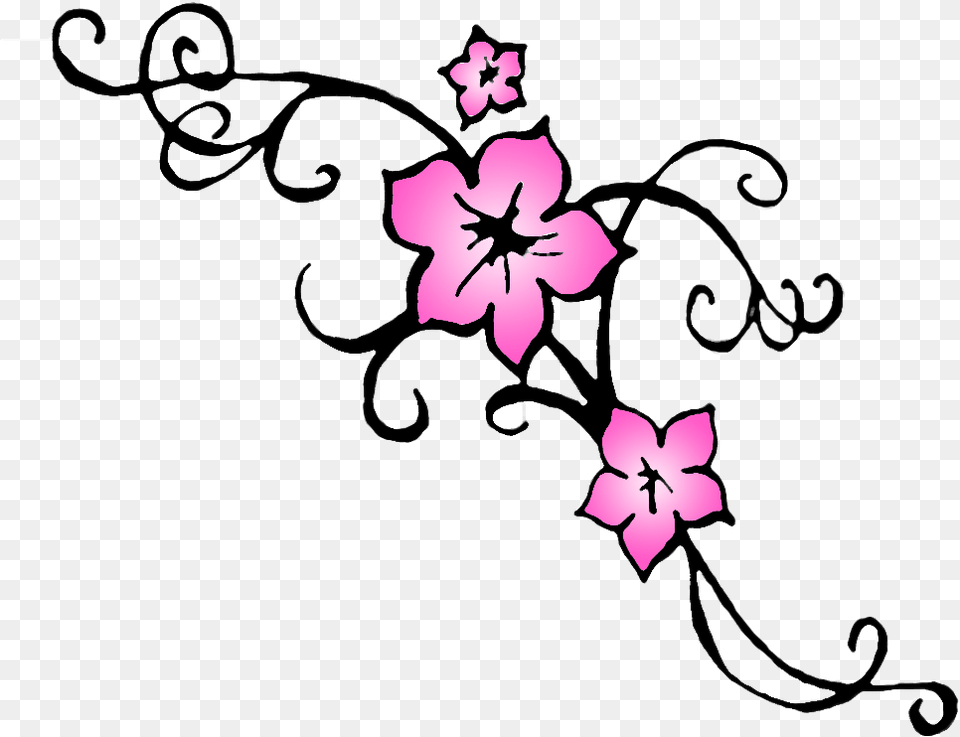Cherry Blossom Flower Tattoo Outline Easy Cherry Blossom Drawing, Art, Floral Design, Graphics, Pattern Png