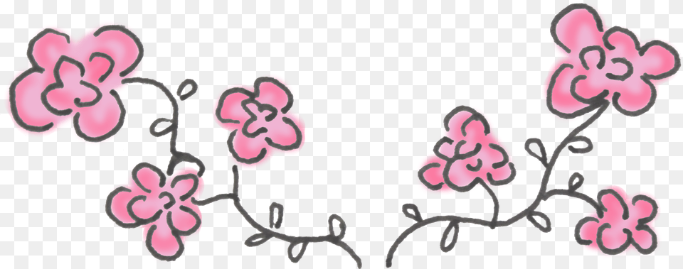 Cherry Blossom Flowers Doodle Cherry Blossom Flower Doodle, Plant, Pattern, Cherry Blossom Png Image