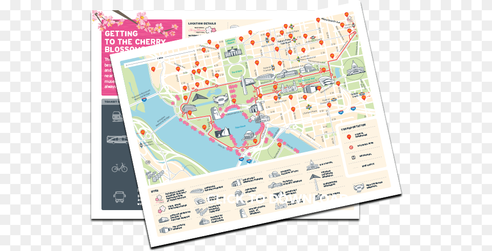 Cherry Blossom Guide Cover Graphic Plan, Chart, Diagram, Plot, Map Png Image