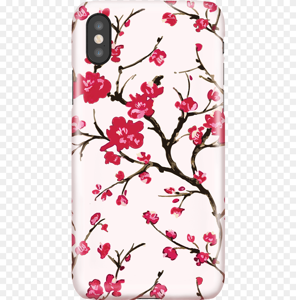 Cherry Blossom Iphone Xxs Red Cherry Blossom Pattern, Plant, Flower, Phone, Electronics Free Png