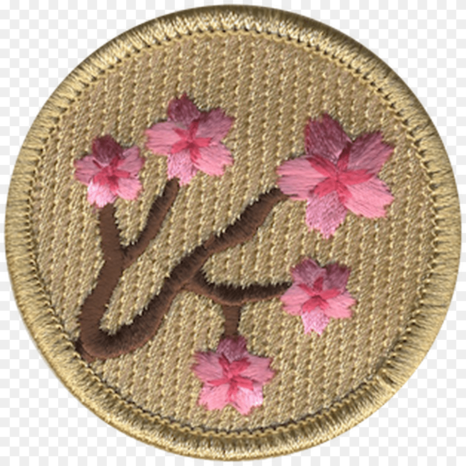 Cherry Blossom Patrol Patch Embellishment, Home Decor, Pattern, Clothing, Hat Free Transparent Png