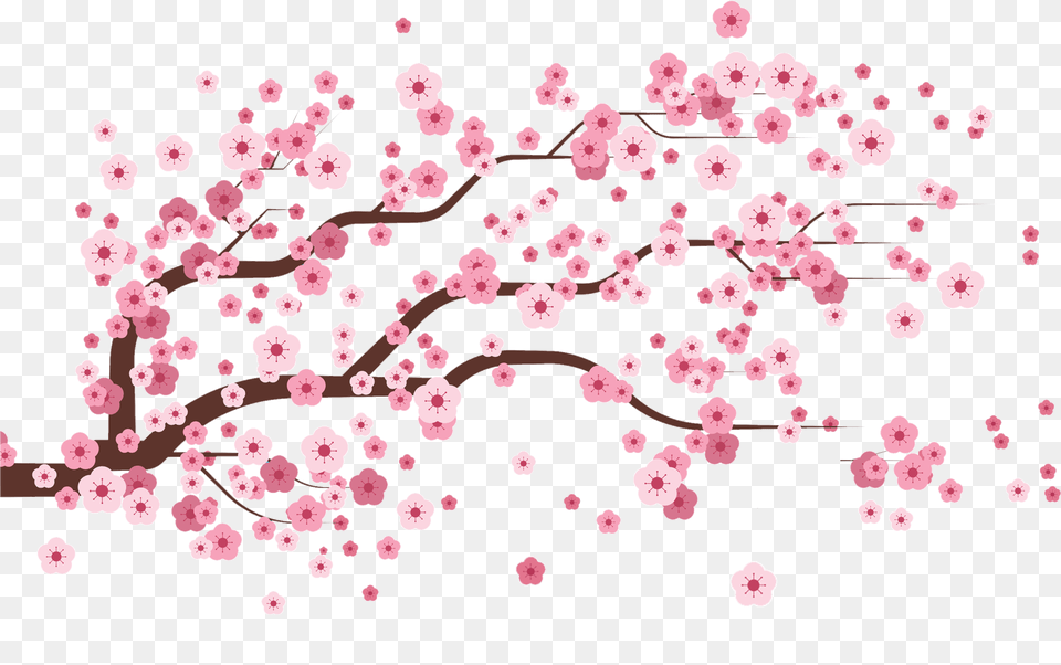 Cherry Blossom Petals Falling Gif Cherry Blossom Falling Gif, Flower, Plant, Cherry Blossom Free Png Download