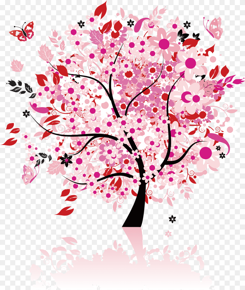 Cherry Blossom Poster Japanese Cherry Blossom Tree Japanese Cherry Blossom Tree, Plant, Flower, Cherry Blossom, Floral Design Png Image