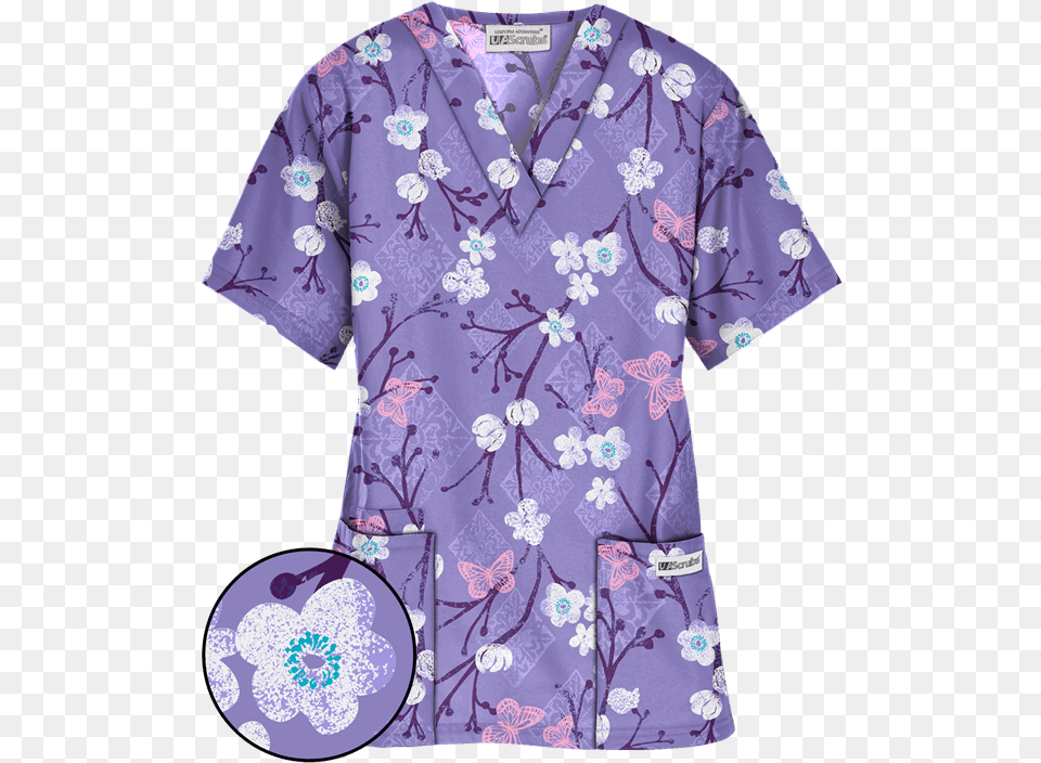 Cherry Blossom Scrubs, Clothing, Dress, Fashion, Formal Wear Free Png Download