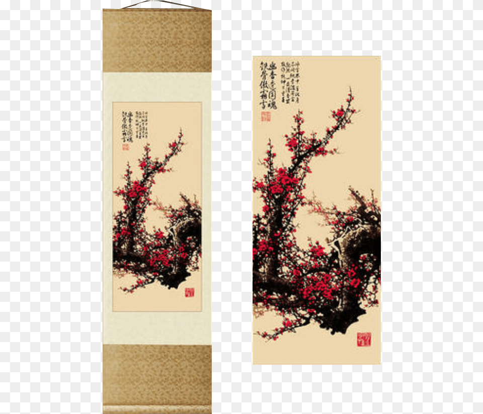 Cherry Blossom Silk, Art, Painting, Mail, Greeting Card Free Png