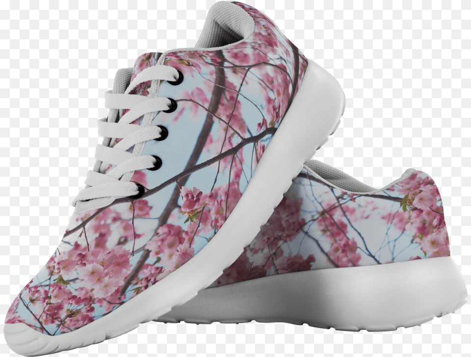 Cherry Blossom Tree Running Shoes, Clothing, Footwear, Shoe, Sneaker Png