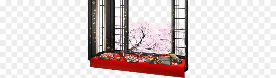 Cherry Blossom Viewing Window Kancolle Furniture Spring, Flower, Plant, Flower Arrangement, Cherry Blossom Png