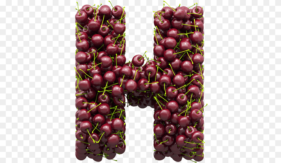 Cherry Bomb From Fruit Typography Garden Seedless Fruit, Food, Plant, Produce, Birthday Cake Png Image