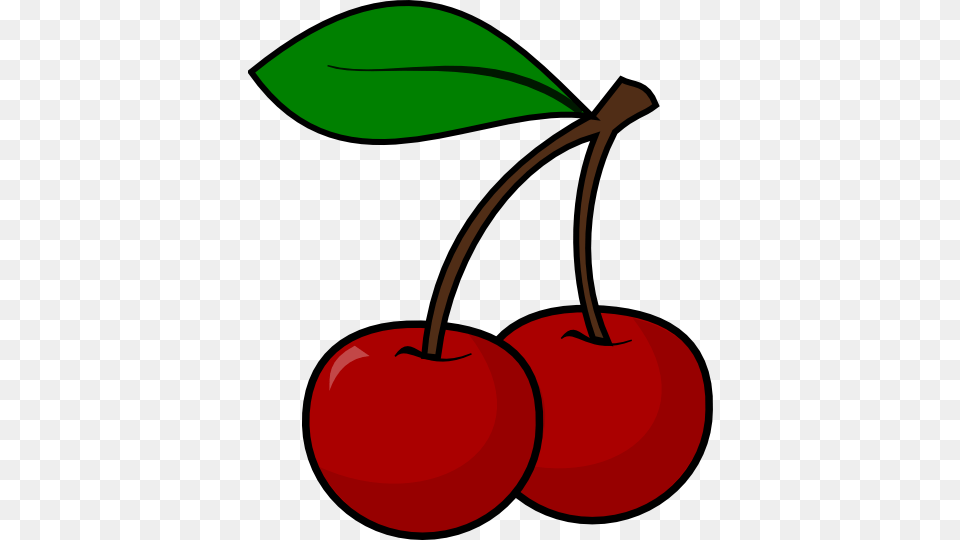 Cherry Clip Art Free Pacman In Embroidery, Food, Fruit, Plant, Produce Png Image