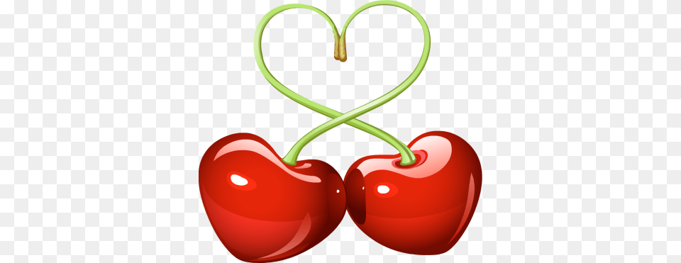 Cherry Clip Art Two Hearts Clipart Images Image, Food, Fruit, Plant, Produce Free Png Download