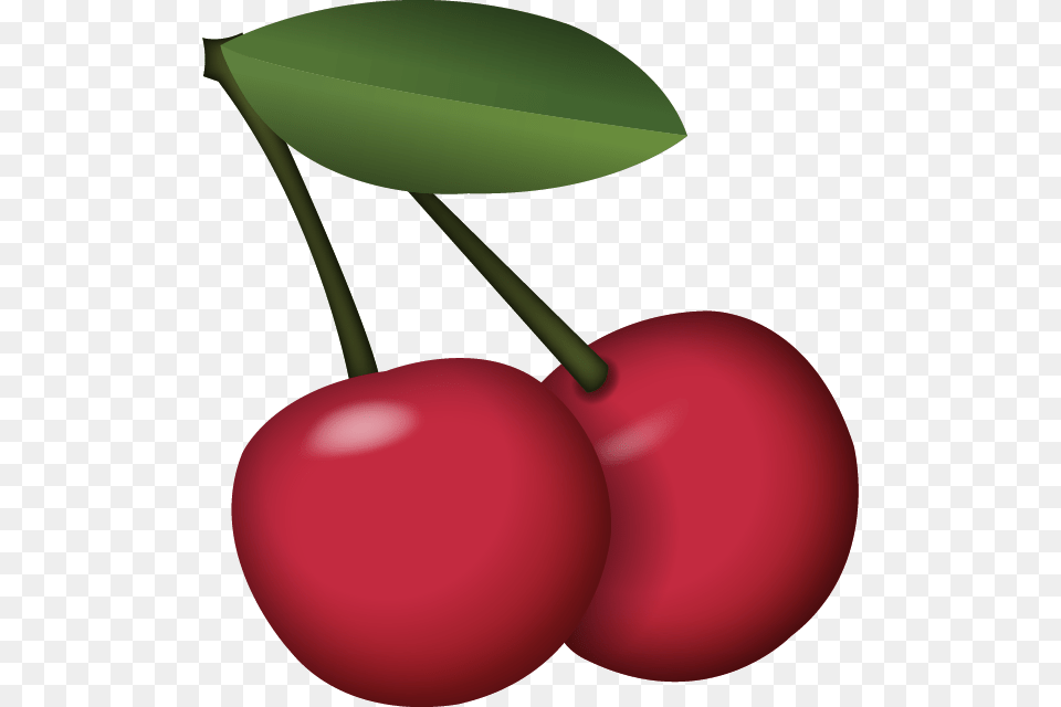 Cherry Emoji Cherry Emoji, Food, Fruit, Plant, Produce Free Png Download