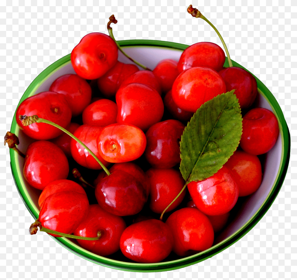 Cherry In Bowl Image, Food, Fruit, Plant, Produce Free Png Download
